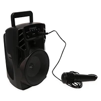 bluetooth® karaoke party speaker + mic with FM radio