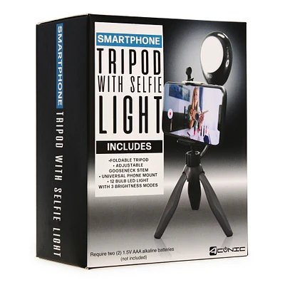 smartphone tripod with selfie light