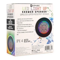 LED light up bluetooth® shower speaker - white