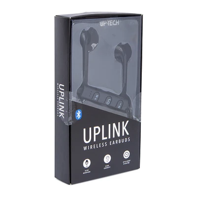 uplink bluetooth® earbuds with neck band & microphone