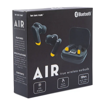 LED air true wireless bluetooth® earbuds with mic