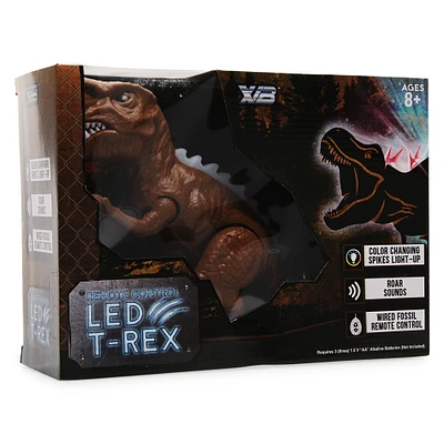 color-changing LED remote control t-rex dinosaur