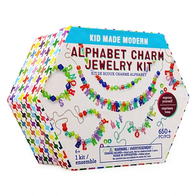 alphabet charm jewelry kit, 650+ pieces