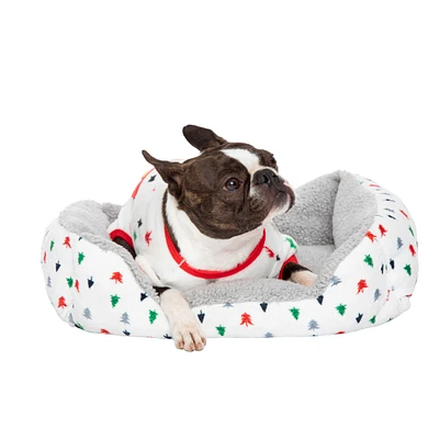 holiday cuddler pet bed