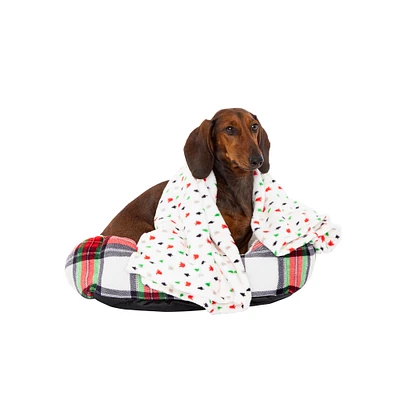 holiday plush pet blanket 30in x 40in