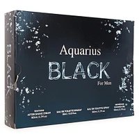 aquarius black for men pour homme  3-piece gift set