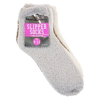 ladies quarter-length slipper socks, 5 pairs