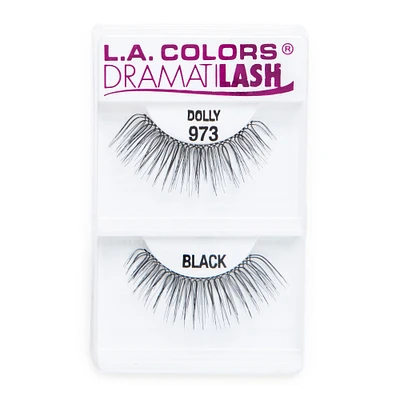 l.a. colors® dramatilash false eyelashes dolly, 1 pair- black