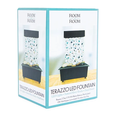 terrazzo LED fountain 7.5in x 5in