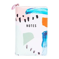 printed padded zipper notebook 8in x 6in