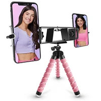 exclusive Dixie & Charli collection dual phone tripod - pink