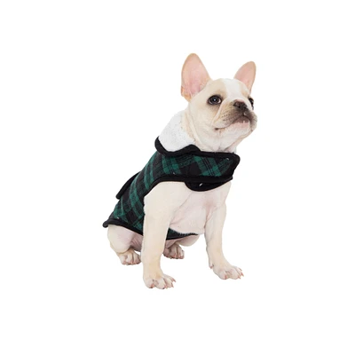 holiday plaid pet jacket