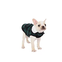 holiday plaid pet jacket