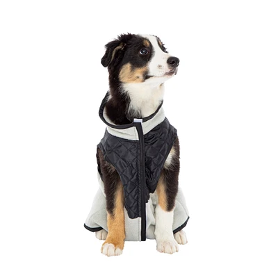 quilted 3-quarter zip fleece pet vest - xxl