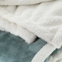 velvet & sherpa throw blanket 50in x 60in