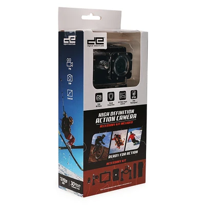 high definition action camera & accessory kit