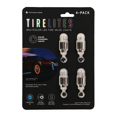 car LED motion-activated tire valve lights 4-count