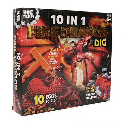10 in 1 fire dragon dig activity kit