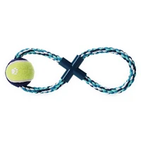 rope & tennis ball dog toy