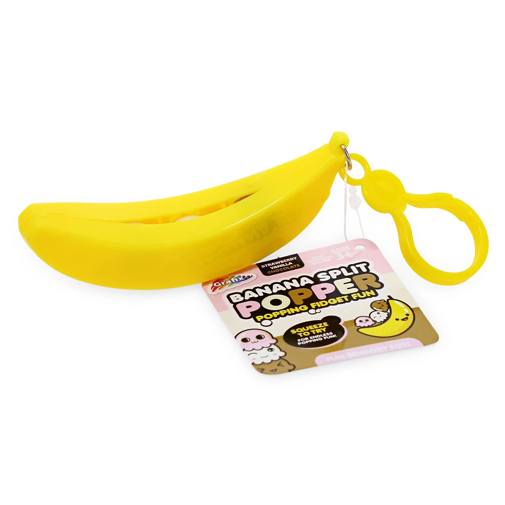 bubble popper sensory fidget toy 5in - banana split