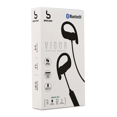 water-resistant sport bluetooth earbuds with mic