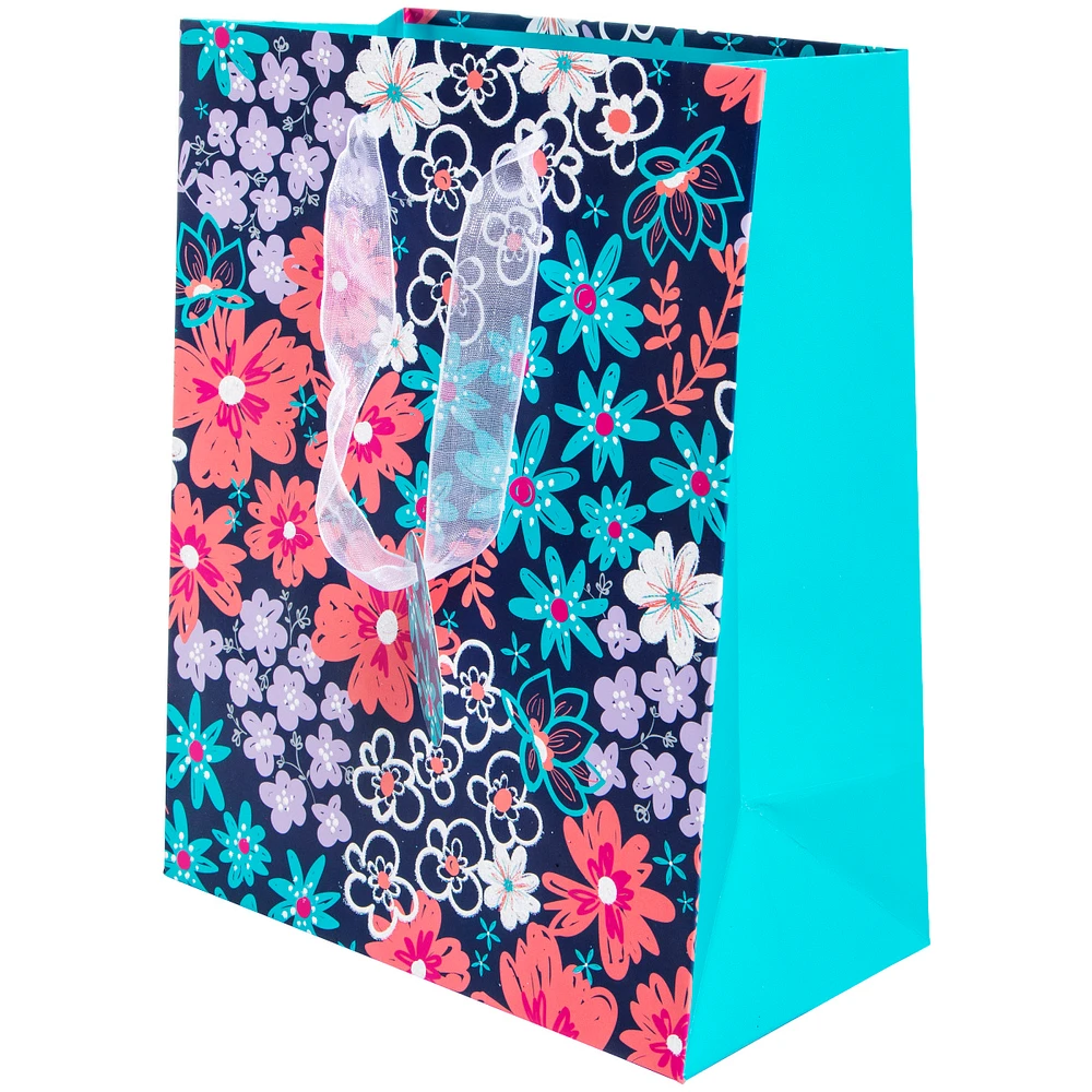 Medium Floral Gift Bag 9in X 7in