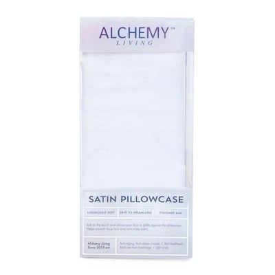 alchemy living™ white satin pillowcase, standard size