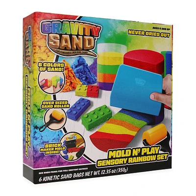 gravity sand™ mold n' play sensory rainbow set