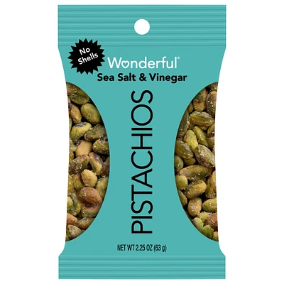 wonderful® sea salt & vinegar pistachios no shells 2.25oz