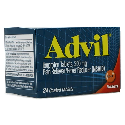 advil® ibuprofen tablets 200mg, 24 coated tablets