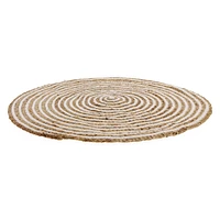 30in cotton & jute round rug