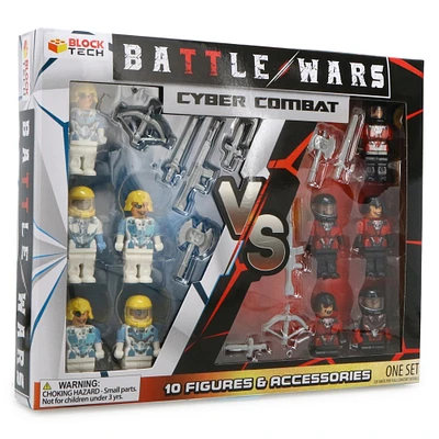 block tech® battle wars 10 minifigures & accessories set