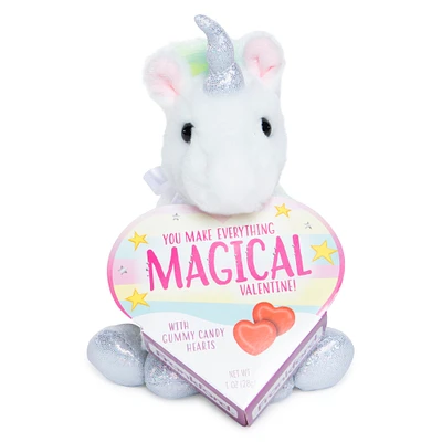 magical valentine unicorn plush & candy gift set