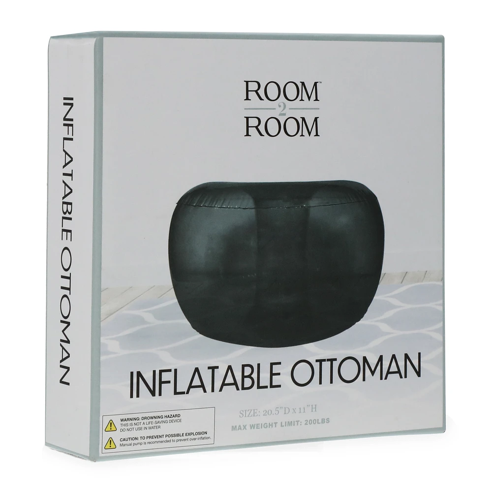 inflatable ottoman 20.5in x 11in