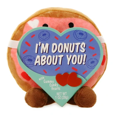 valentine's plush donut & candy gift