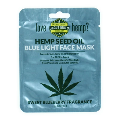 uncle bud's® hemp seed oil blue light face mask