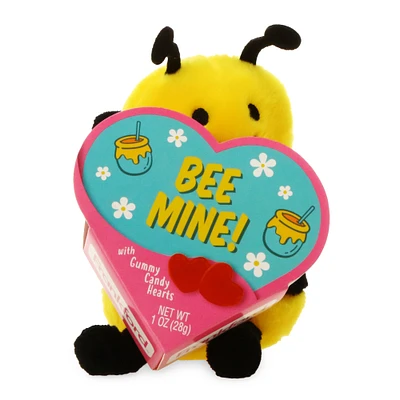 valentine's bee mine plush bumblebee & candy gift
