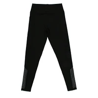 black high waist crossover leggings - large