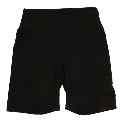 black high waist bike shorts w/ pockets - medium