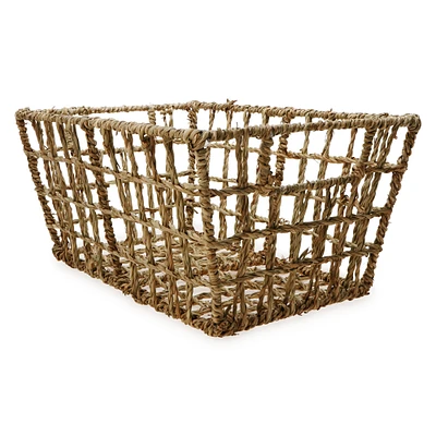 natural woven storage basket 12in x 8in