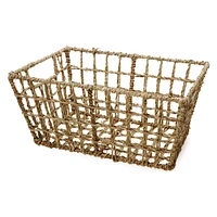 natural woven storage basket 12in x 8in