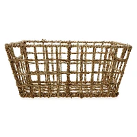 natural woven storage basket 12in x 8in