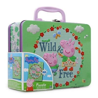 peppa pig™ 48-piece puzzle & tin storage box