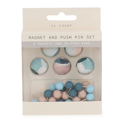 magnet & push pin set 35-piece