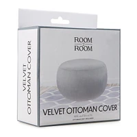 velvet ottoman cover 20.5in x 11in