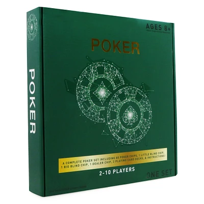 complete poker game set with chips & cards