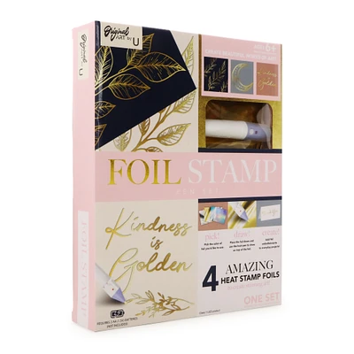 foil stamp pen set with 4 heat stamp foils