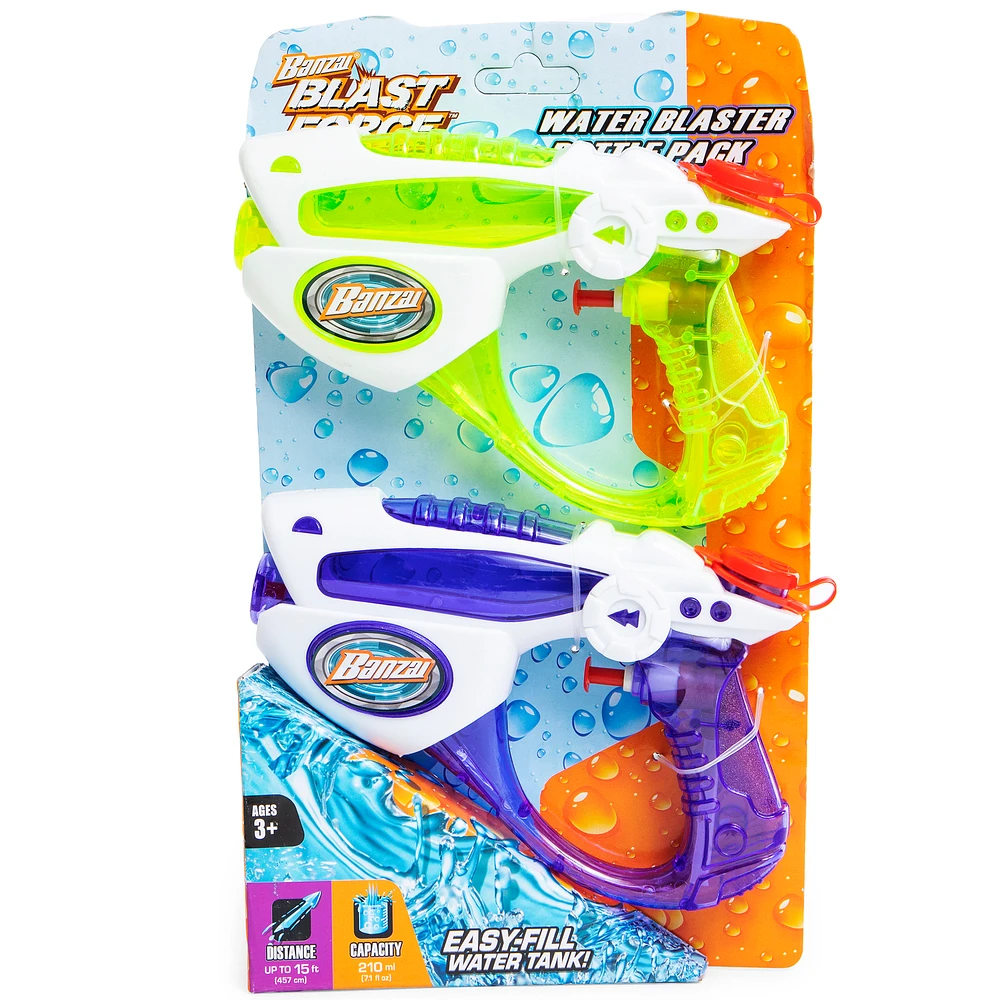 blast force water blaster battle pack 2-water guns set