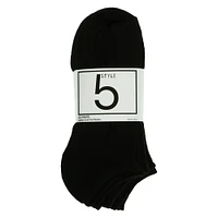 10-pack ladies low cut socks, black