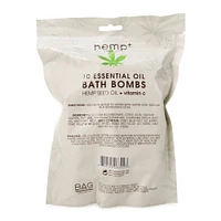 hemp seed oil + vitamin C bath bombs 10-count